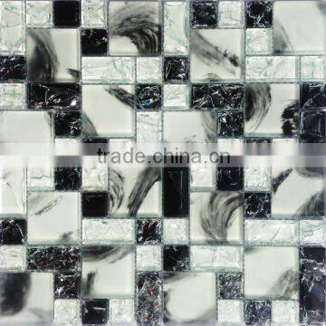 8mm hand painting crystal glass mosaic