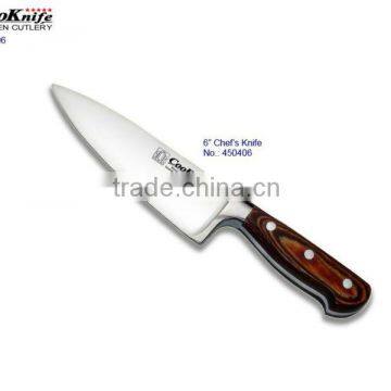 Pakka Wood Handle 6 inch Chef's Knife stainless steel 3cr13 chef knife