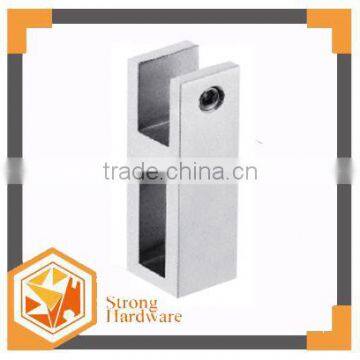 PC-34 Straight bathroom glass door square tubing clips ,stainless steel shower glass door pipe clamp