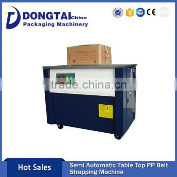 Semi-automatic High Table PP Belt Carton Strapping Machine