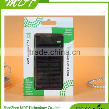 Waterproof 8000mAh Solar Power Bank Mobile Battery Charger For Iphone Samsung