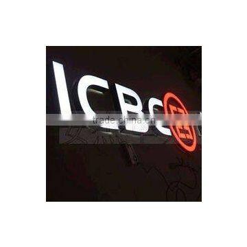 LED Channel Letter Sign/Logo-Surface Illuminated With Painted Sheet Metal Side, Acrylic color black at day time white at night