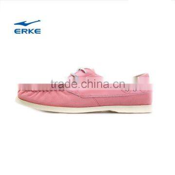 ERKE 2015 new style womens fashion casual shoes flat sole casual shoes for lady boat shoes girls driving shoes wholesale/OEM