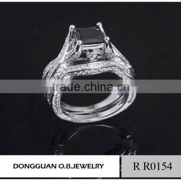 Fashion ring finger rings jewelry ring set double wedding ring