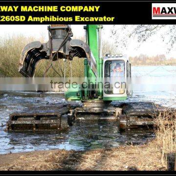 NEW 26Ton Amphibious Pontoon Undercarriage Excavator Equipped with ISUZU Engine , CE , EPA , ISO , MAX260SD