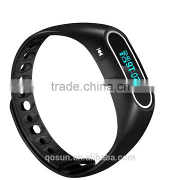 Factory original private smart bluetooth bracelet with heart reat detector pedometer sync weather information time call SMS