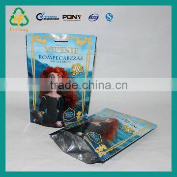 China supplier bottom gusset plastic pouch with zip lock