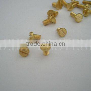 Brass DIN 84 slotted cheese head small machine screw