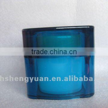 GS-104 big size acrylics cream jar with green color