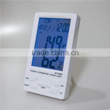 household indoor thermos hygrometer KT908 backlight