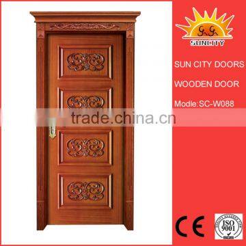 SC-W088 Competitive Price Luxury Interior Solid Wooden Door