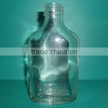 200ml Flat Glass Rum Bottle