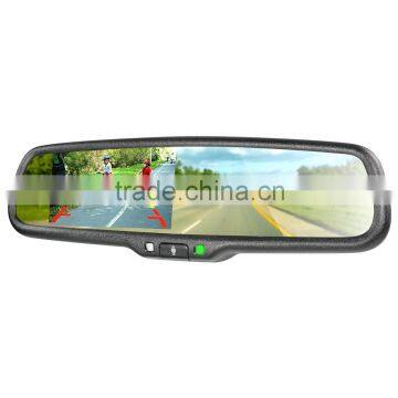 bluetooth handsfree car kit Rearview Mirror with back up display