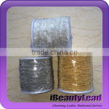 bead chain nail art, chain with beads for nail art decoration
