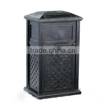 2015 waste bin Specific Use and Outdoor Furniture General Use Garden dustbin hot sale aluminum dustbin garden furniture