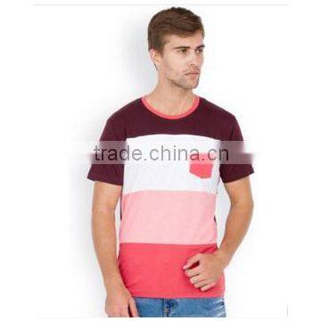 Multicolors T shirt Short Sleeves With Pocket