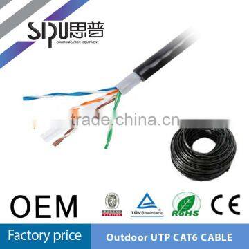 SIPU Wholesale price outdoor Black utp cat6 cable dual cat6 cable