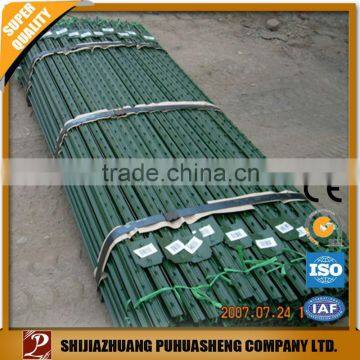 Galvanized or green painted with spade T type metal fence posts