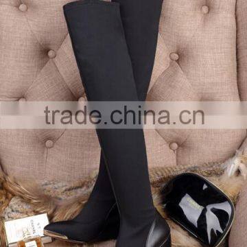 Hot Selling Wedge High Heel Over the Knee Boots Women Wedge High Boots Leather Knee Boots Ladies Wedge Over Knee Boots CP6696