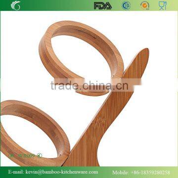 WR009/Factory Direct Bamboo Wine Rack Handmade Wood Bottle Wine Holder Novelty Display Wine Bottle Holder photo-3