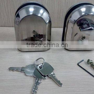 High Quality Stainless Steel Door Lock With 3 Brass Keys For Glass Door