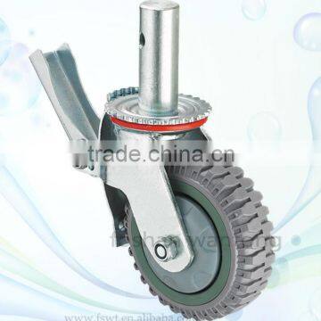 6 Inch Trolley Heavy Duty PU Scaffolding Caster Wheel