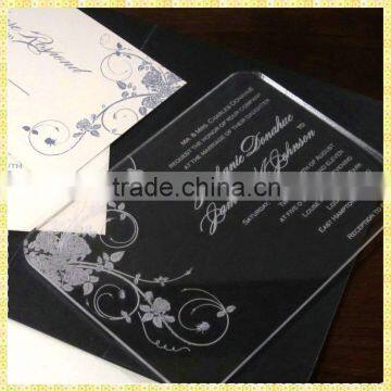 Customized Engraved Glass Conference Invitation Cards For Wedding Guest Souvenir Gifts