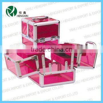 Acrylic box with compartments red box jewelley box