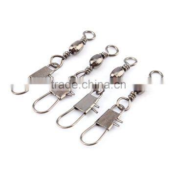 Interlock Snap Ball Bearing Swivel Rolling Solid Rings Fishing Connector #8 3.5CM Length Ocean Boat Fishing Hooks photo-2