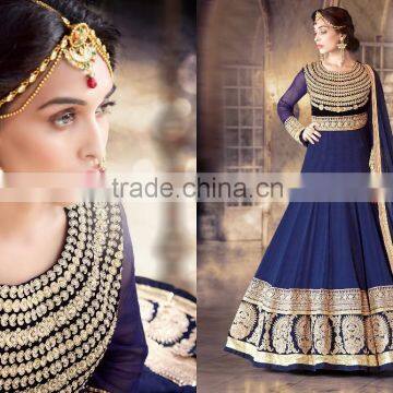 Utmost Blue Georgette Anarkali Suit/Shopping Anarkali Suits