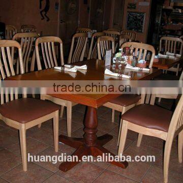 High qquality cheap factory price wooden restaurant furniture set dining chair and table for hot sale