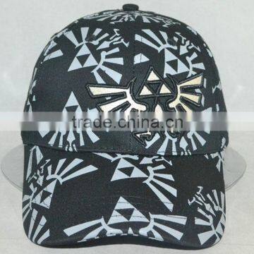 Professional custom 6 panel black 100% cotton, the logo in front of the 3 d embroidery, 58 cm size