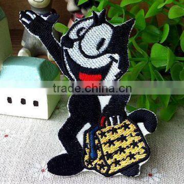 custom made cartoon character Felix the cat embroidery patches