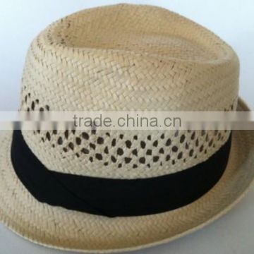 wholesale fashion paper fedora straw hats men for promotion