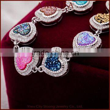 Cheap Jewelry Druzy charm bracelet