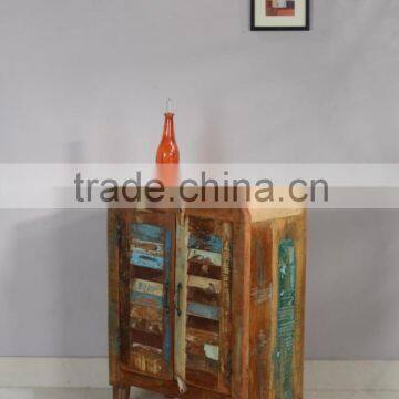 Recycled wood side cabinet