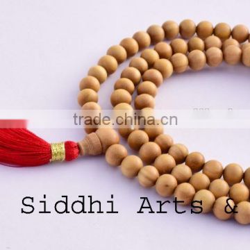 natural sandal wood bead for sale/hindu rosary/japamala beads