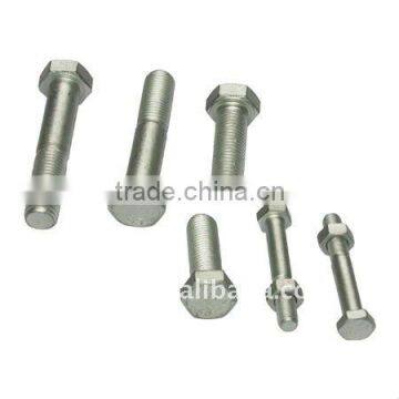 Hot DIP galvanizing outer hexagonal bolt with nut for used on transmission line