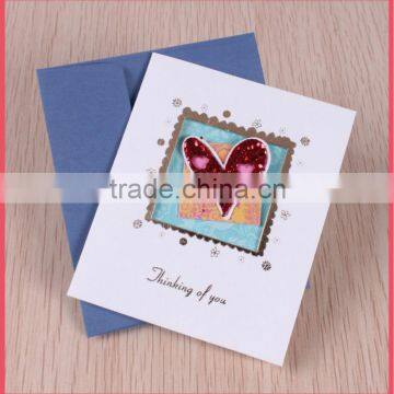 Handmade valentine's Day greeting card for wedding anniversary