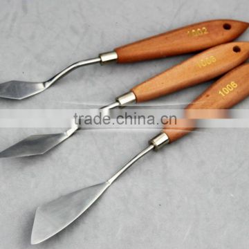 wood handle metal palette painting knife