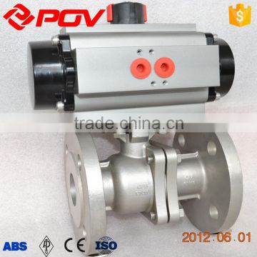 Pneumatic ball valve dn65 flanged 316l ball valve