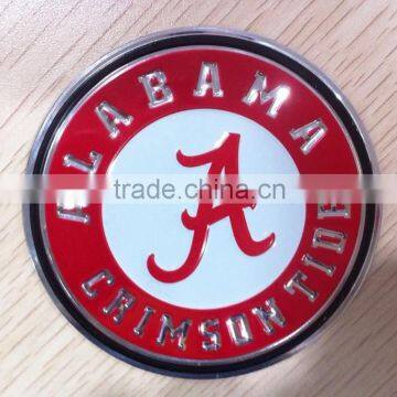 printing embossed round metal aluminum sticker