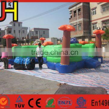 Outdoor Inflatable Dinosaur Playground, Funny Dinosaur Obstacle and Bouncer for Kids Playing photo-2