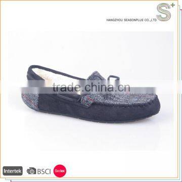 Fashion designed warm flat mocassin women shoes lady