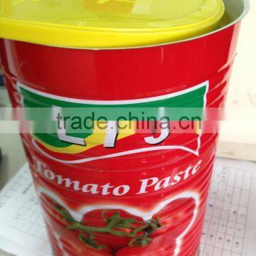 top quality manufacturer natural canned china tomato paste 4.5kg 4500g color printed tin factory double concentrated