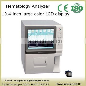 Cheap price 10.4 inch LCD display Fully Auto Hematology Analyzer blood analyser machine 21 parameter WBC RBC PLT by CE approved