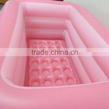 2015new cartoon item bath tub inflatable pool for baby pink