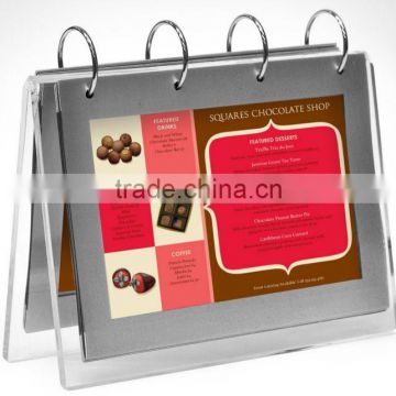 acrylic beverage menu display