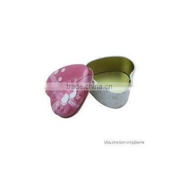 small cute heart shape tin box for mini gift packaging