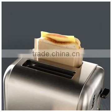 PTFE coated fiberglass Cheap food packaging bag / microwave oven toaster bag